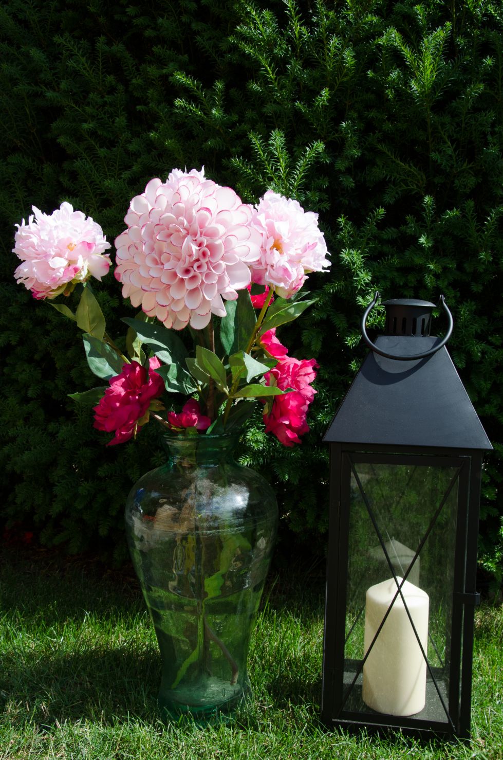 Blumen mit Lampe